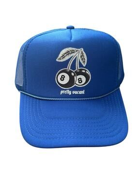 Pretty Vacant Brand Unisex Blue Cherries Trucker SnapBack Hat Adjustable